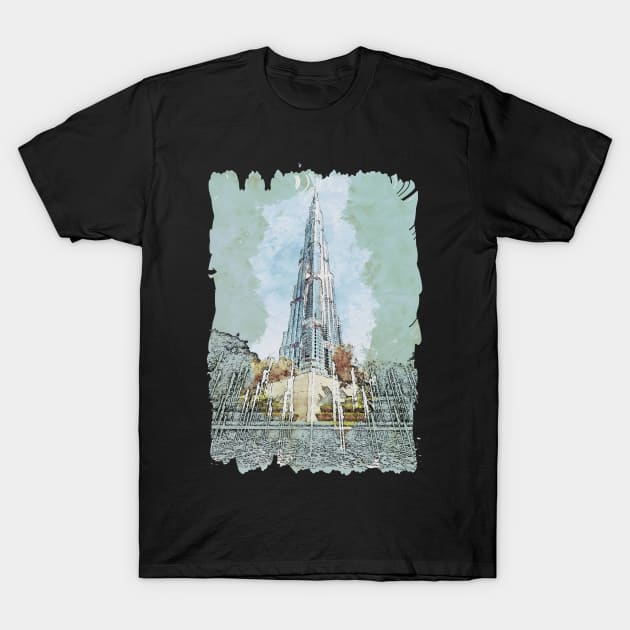 Burj Khalifa T-Shirt by KMSbyZet